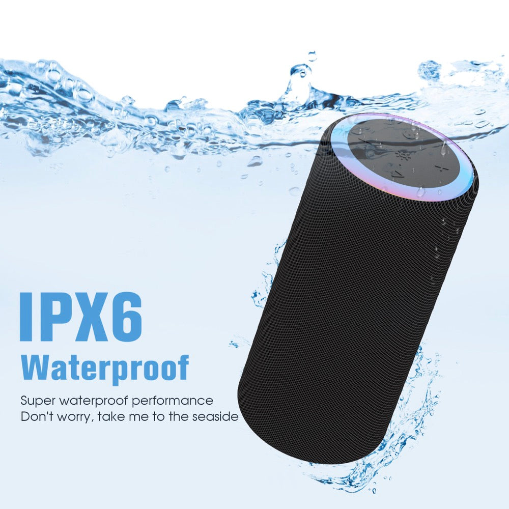 Artframe Bluetooth portable wireless waterproof IPX6 cylindrical speakers1