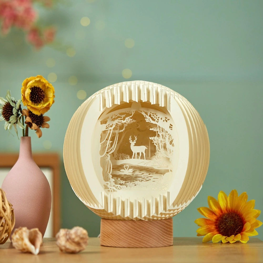 3D Stereoscopic LED Paper Carving Lamp