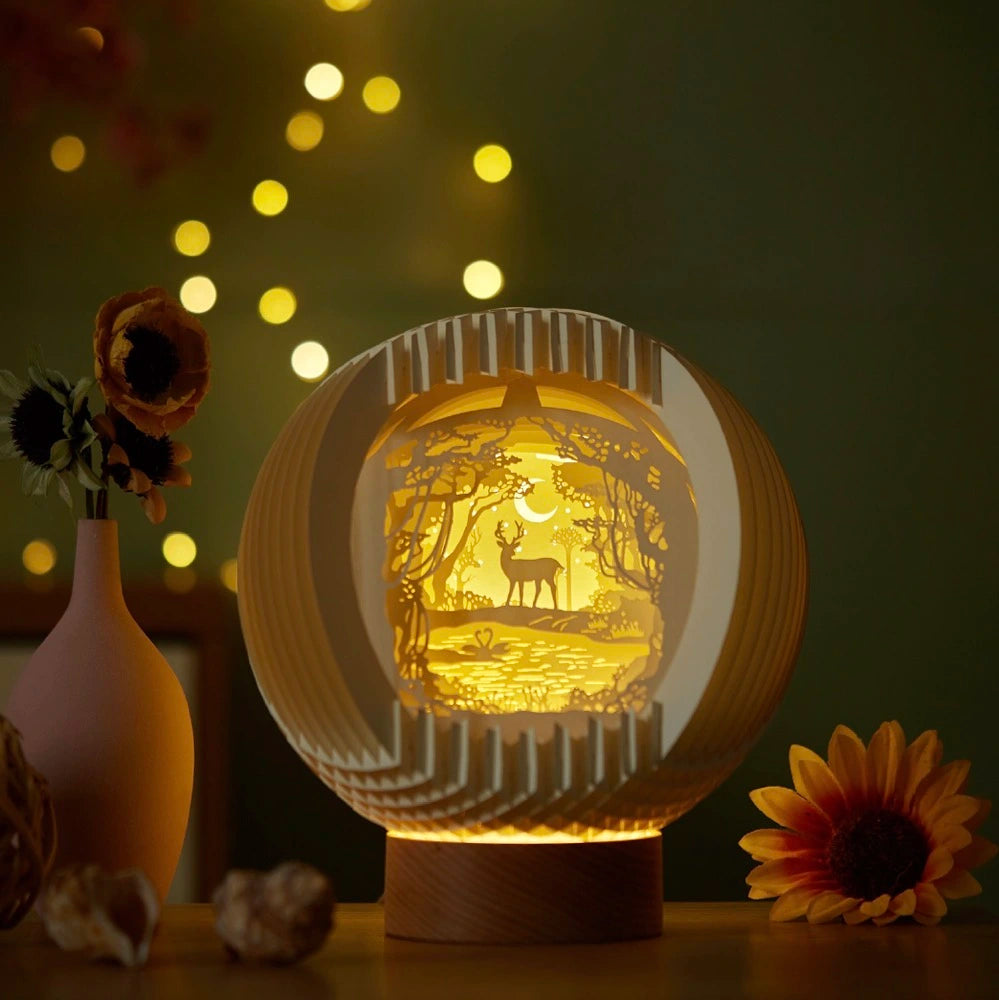 3D Stereoscopic LED Paper Carving Lamp