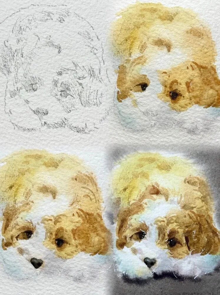 Tailored Watercolor Pet Portrait