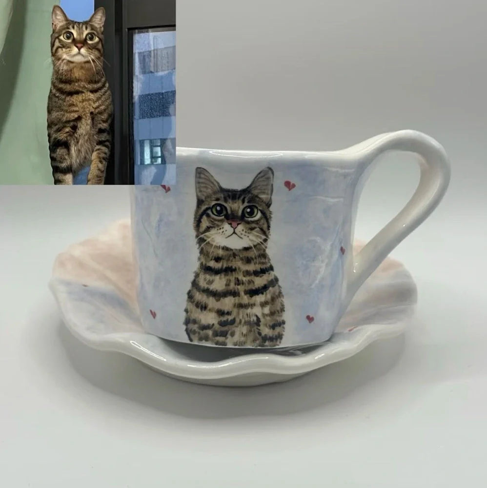 Tailored Pet Portrait Cup & Saucer Set