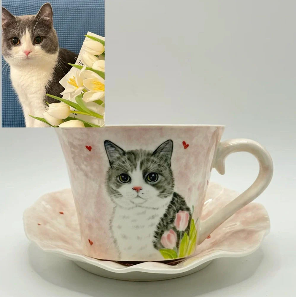 Tailored Pet Portrait Cup & Saucer Set