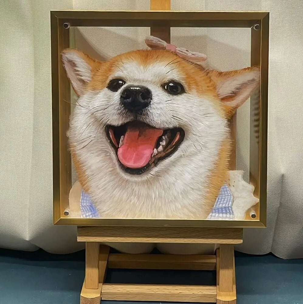 Tailored 5-Layer Acrylic Pet Portrait