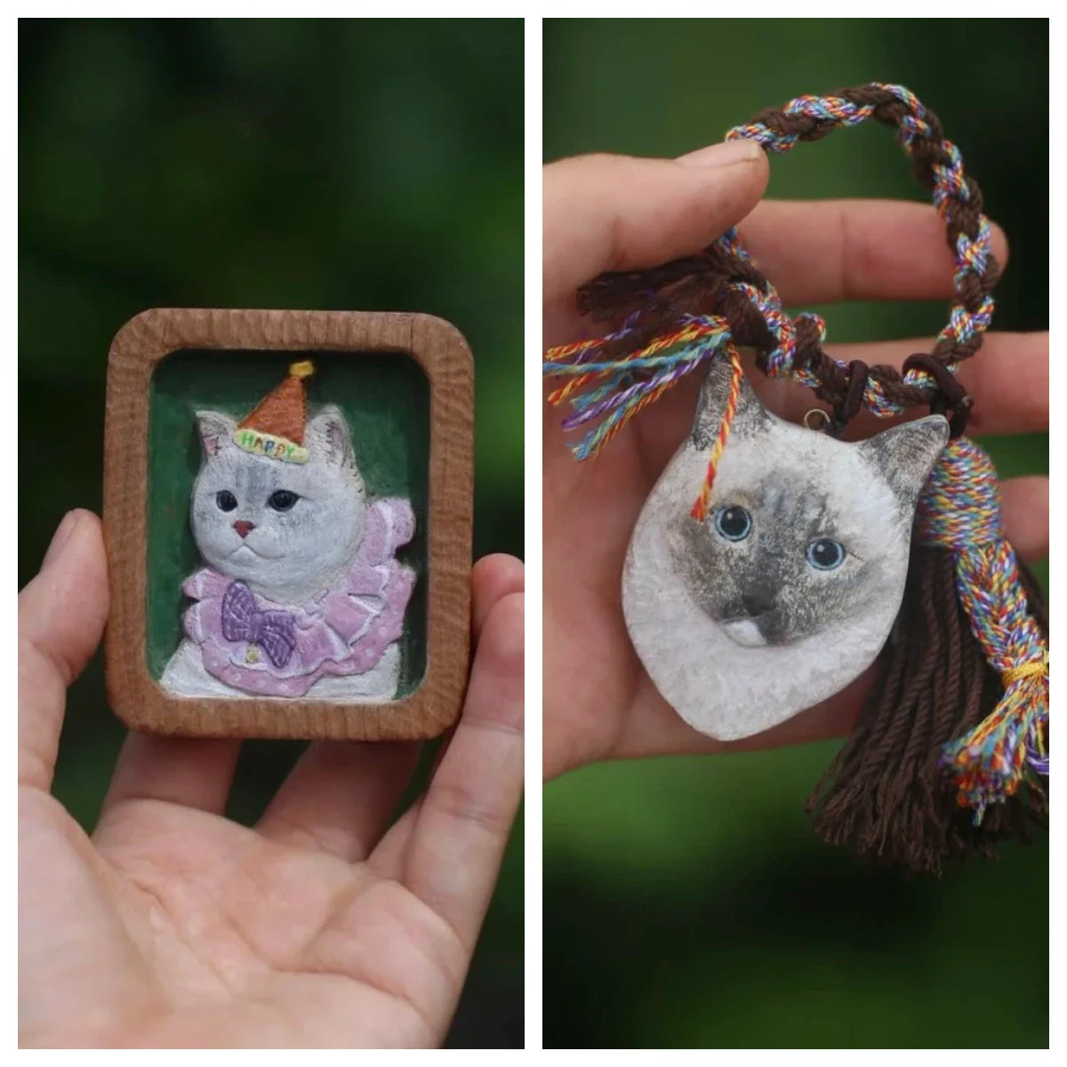 Tailored Pet Portrait Lovely Charm in Wood