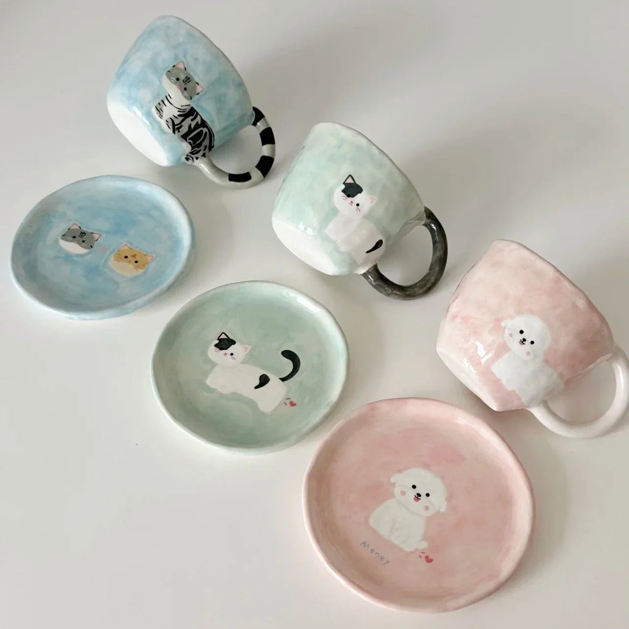 Tailored Pet Portrait Cup & Saucer Set -- Chibi Version