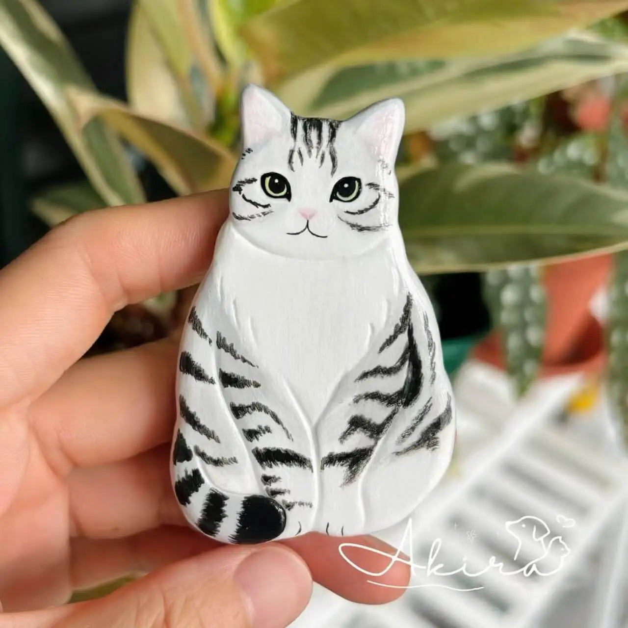 Tailored Pet Portrait Fridge Magnet in Stone Plastic Clay