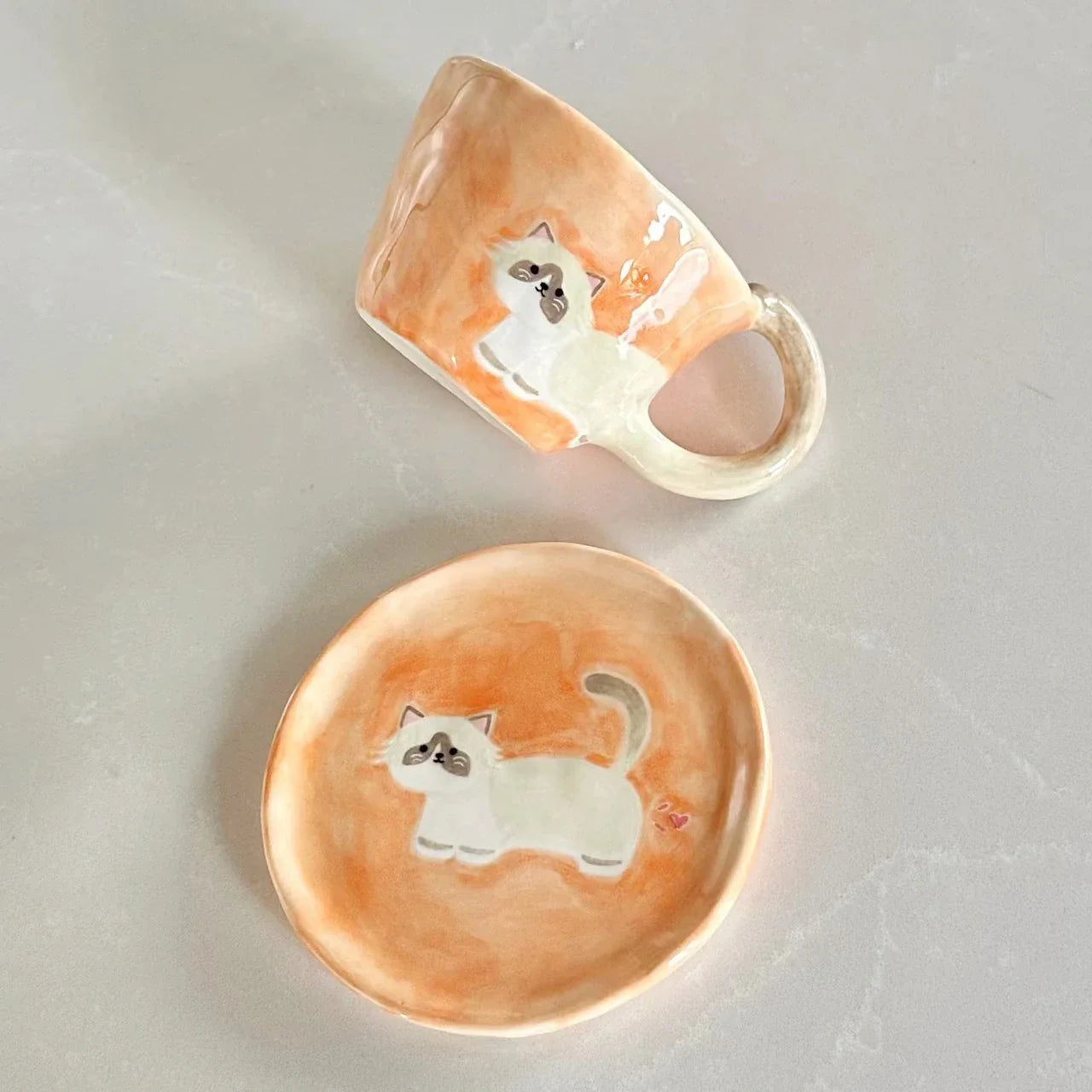 Tailored Pet Portrait Cup & Saucer Set -- Chibi Version