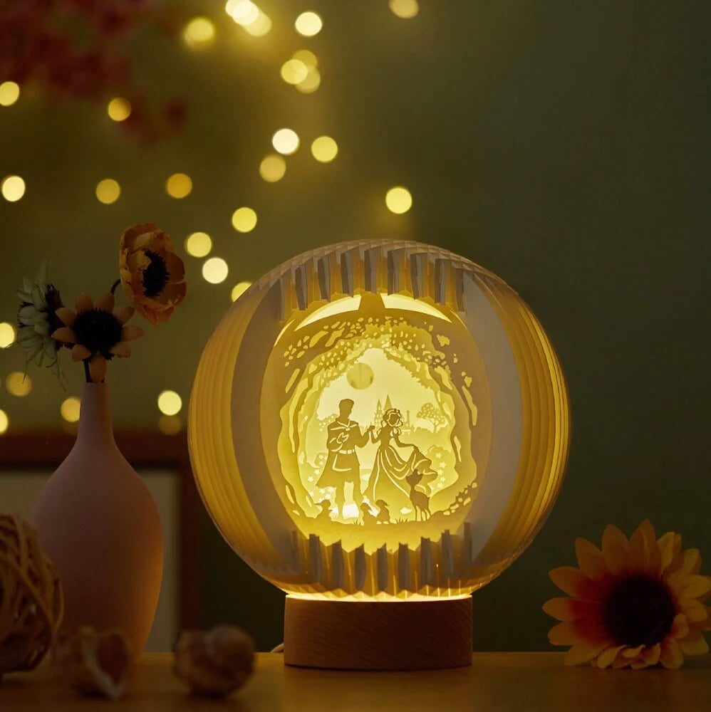 3D Stereoscopic LED Paper Carving Lamp