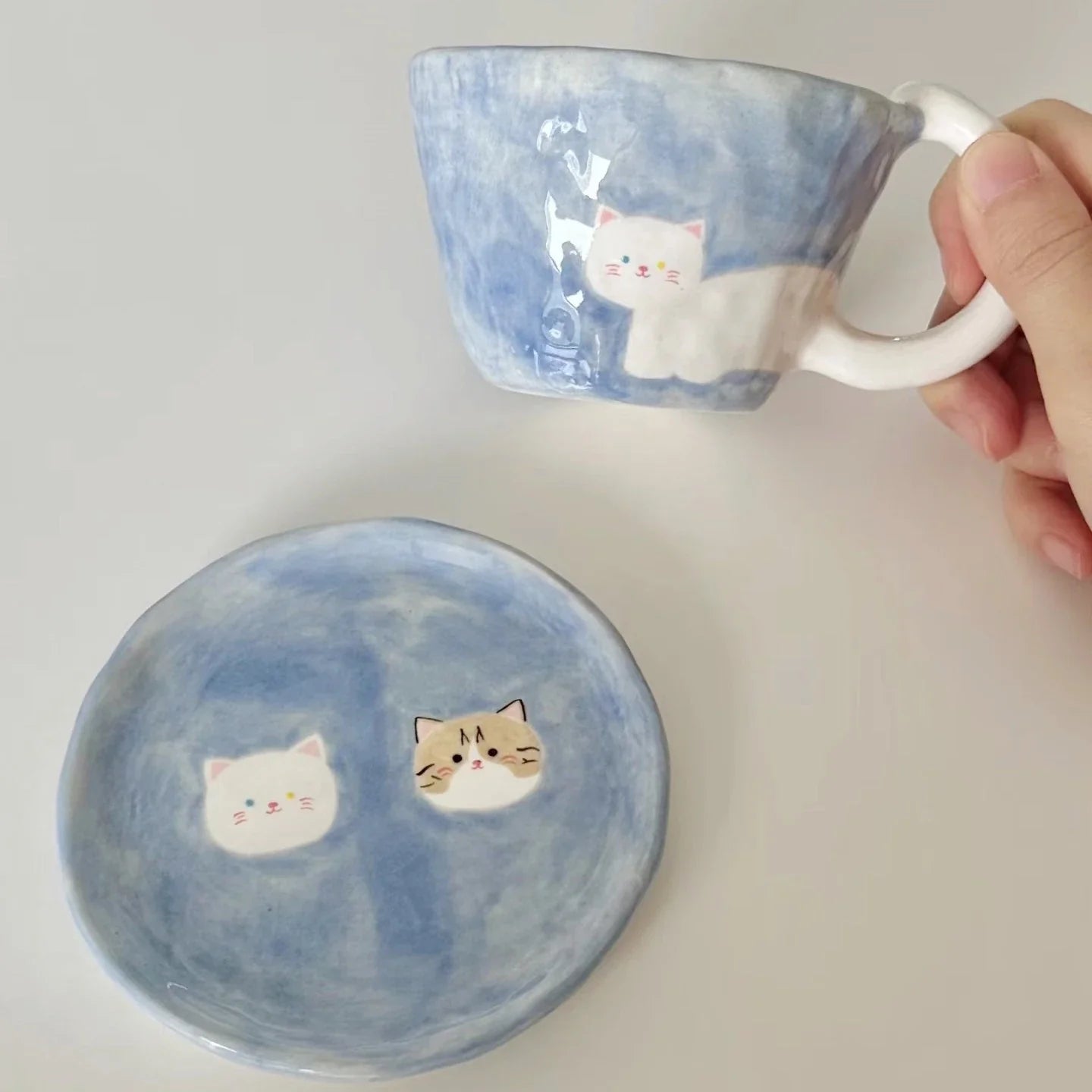 Tailored Pet Portrait Cup & Saucer Set -- Chibi Version