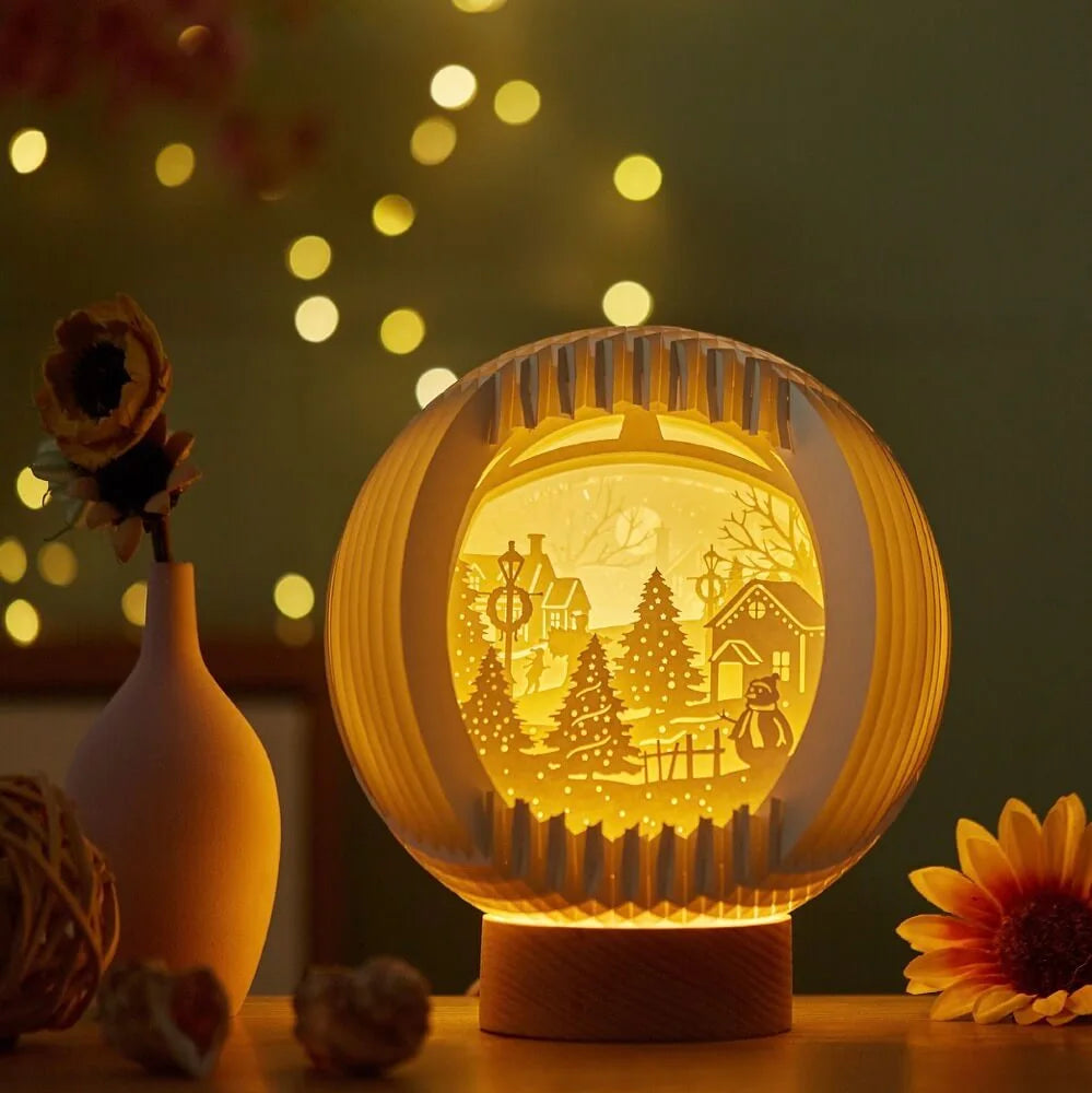 3D Stereoscopic LED Paper Carving Lamp