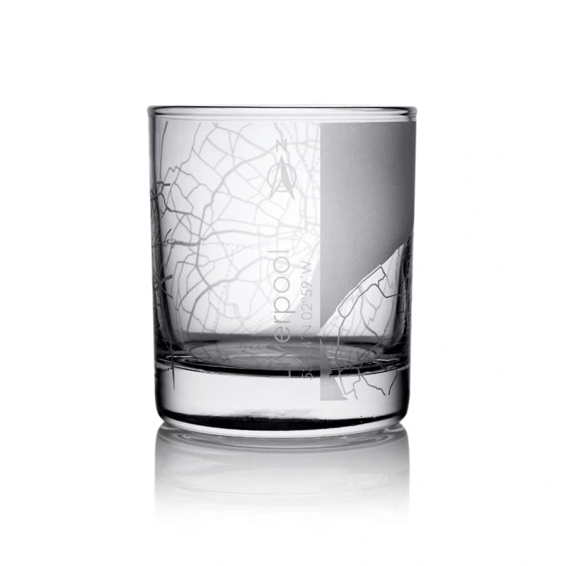 Artframe Urban Map Glass - Stylish Cityscape Drinkware