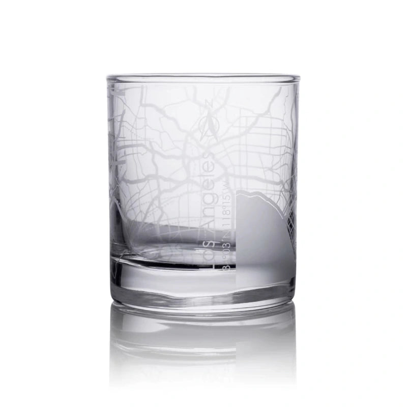 Artframe Urban Map Glass - Stylish Cityscape Drinkware